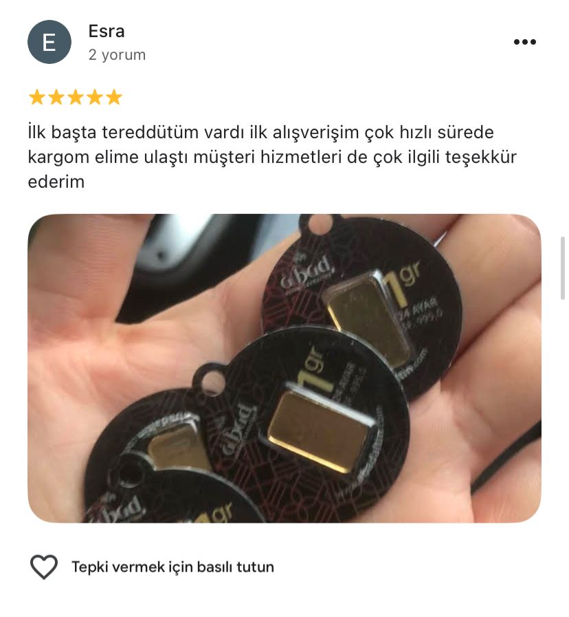 Google yorum görseli - Esra