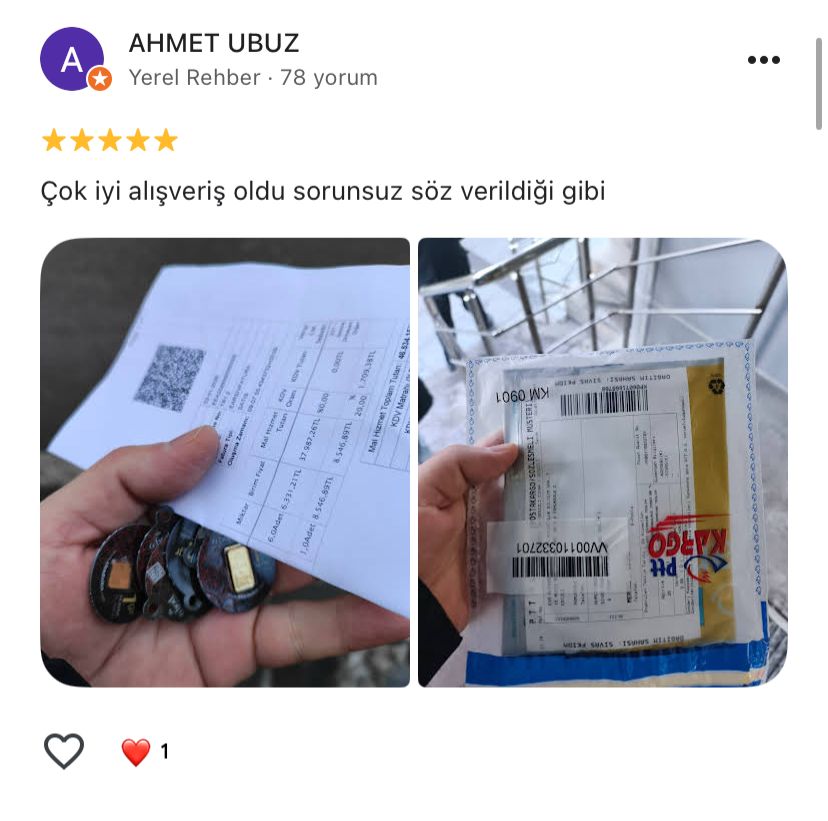 Google yorum görseli - AHMET UBUZ