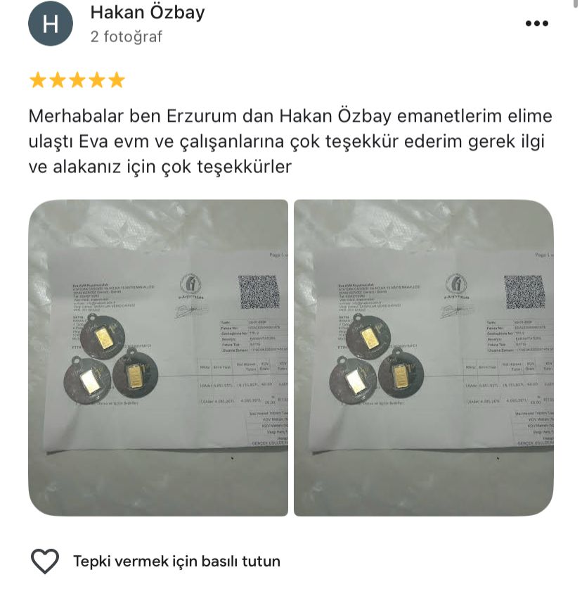 Google yorum görseli - Hakan Özbay