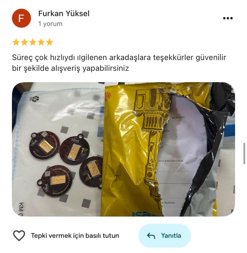 Google yorum görseli - Furkan Yüksel