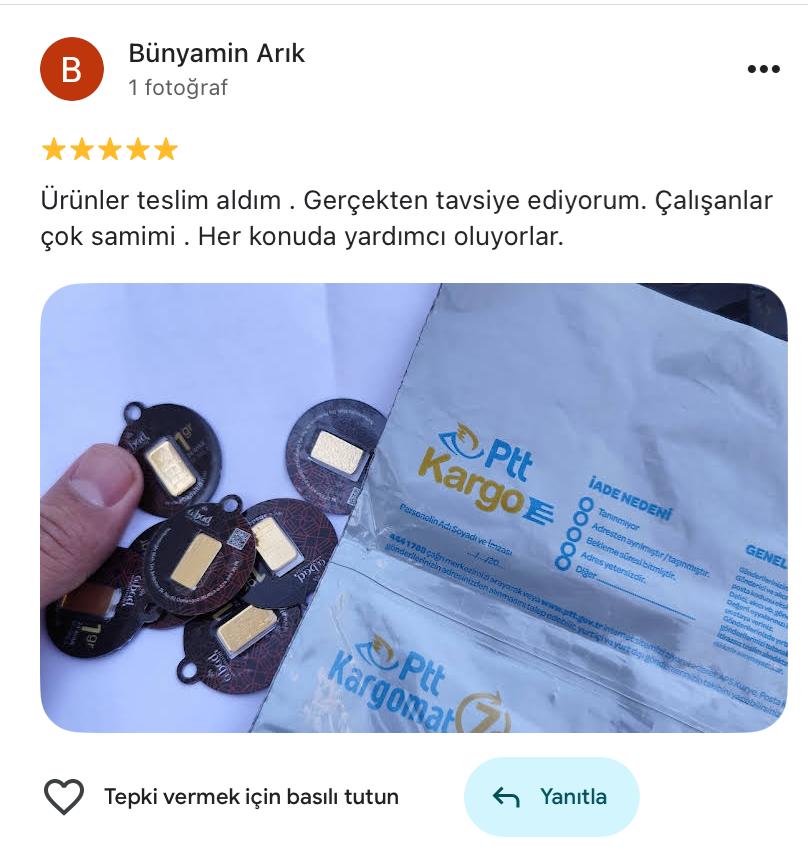 Google yorum görseli - Bünyamin Arık
