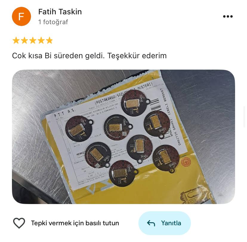 Google yorum görseli - Fatih Taskin