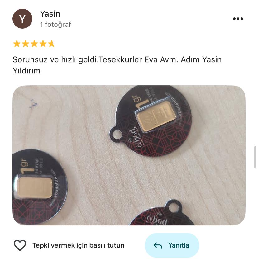 Google yorum görseli - Yasin