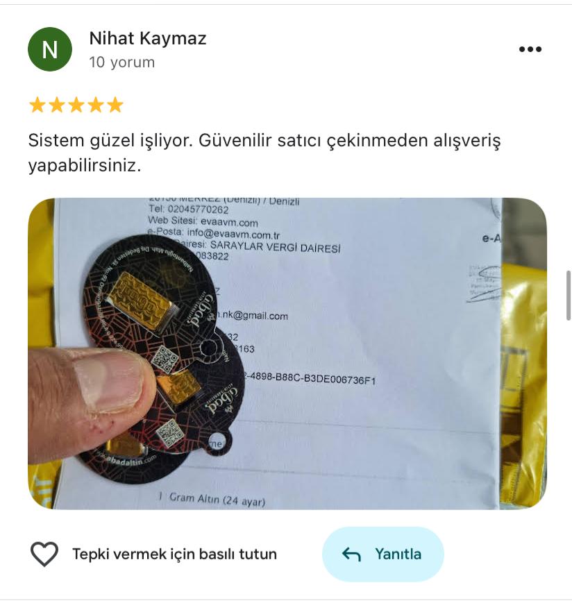 Google yorum görseli - Nihat Kaymaz