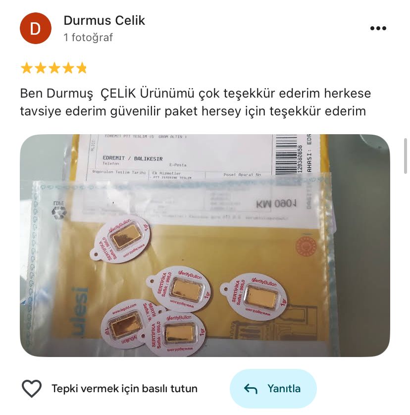 Google yorum görseli - Durmus Celik