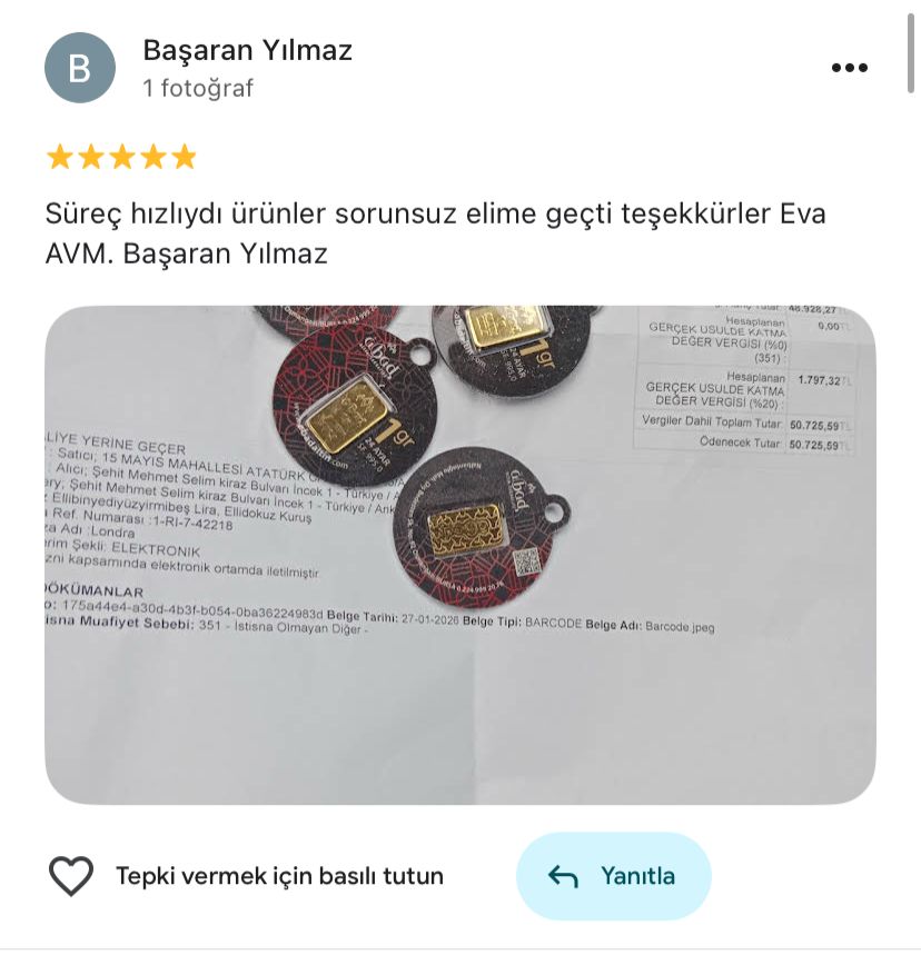 Google yorum görseli - Başaran Yılmaz