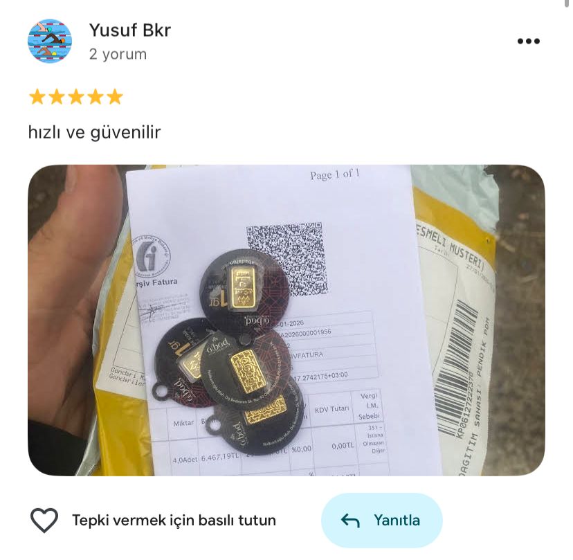 Google yorum görseli -  Yusuf Bkr