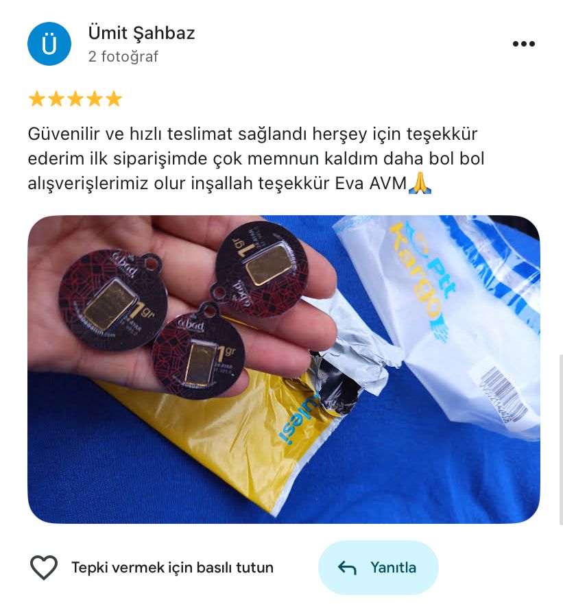 Google yorum görseli - Ümit Şahbaz