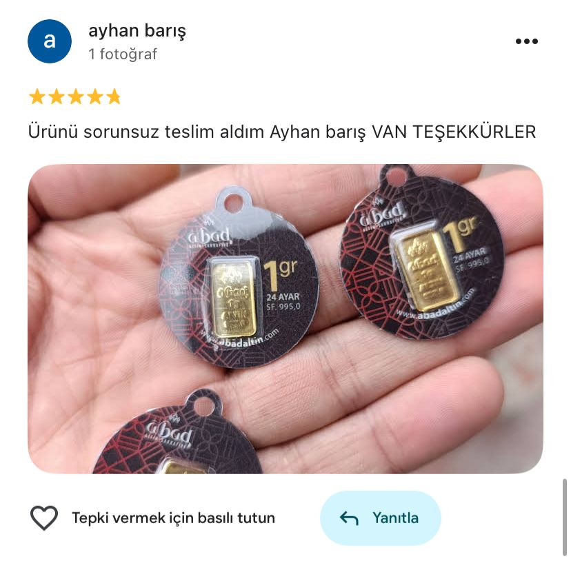 Google yorum görseli - ayhan barış