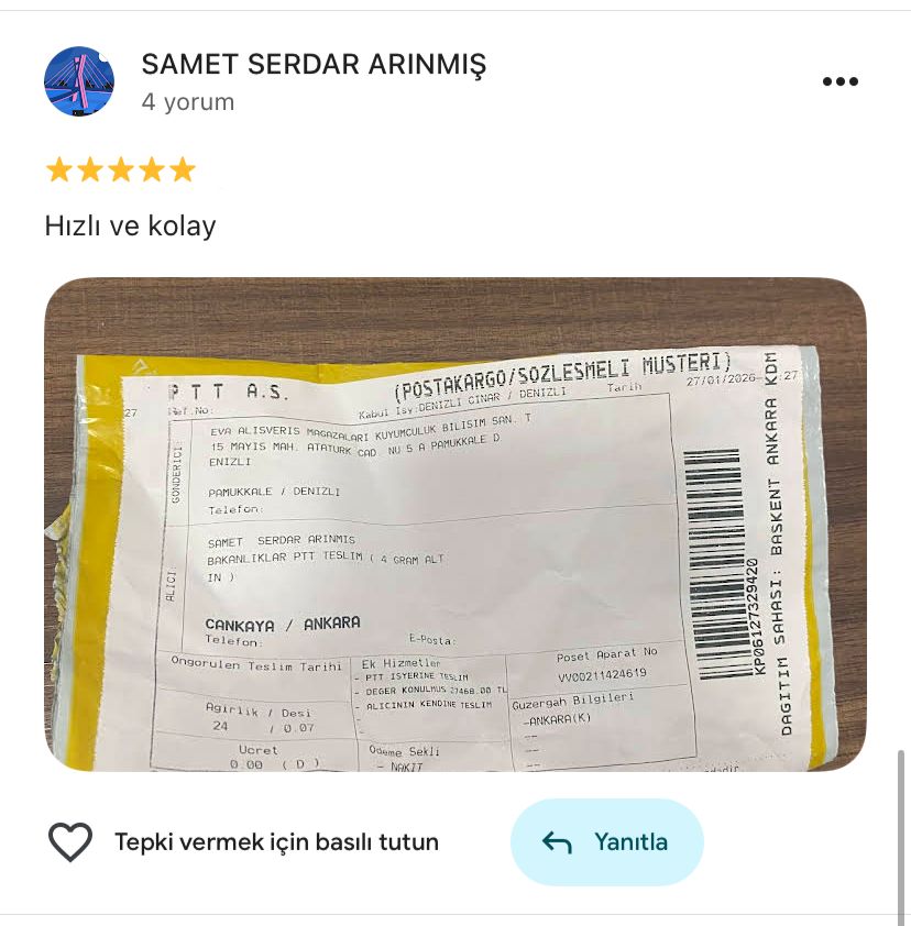 Google yorum görseli - SAMET SERDAR ARINMIŞ