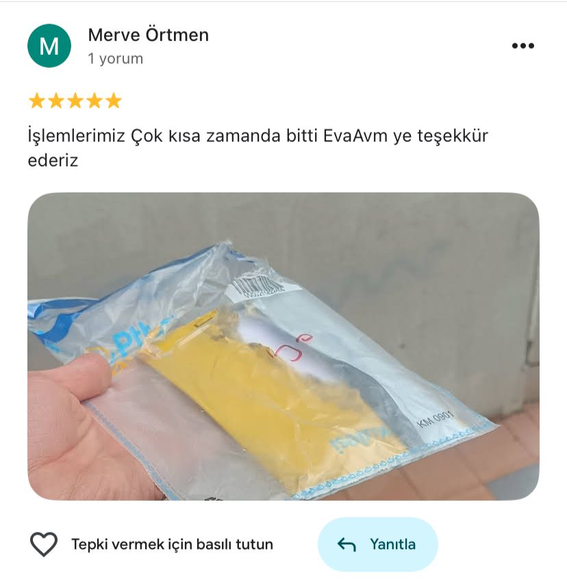 Google yorum görseli - Merve Örtmen
