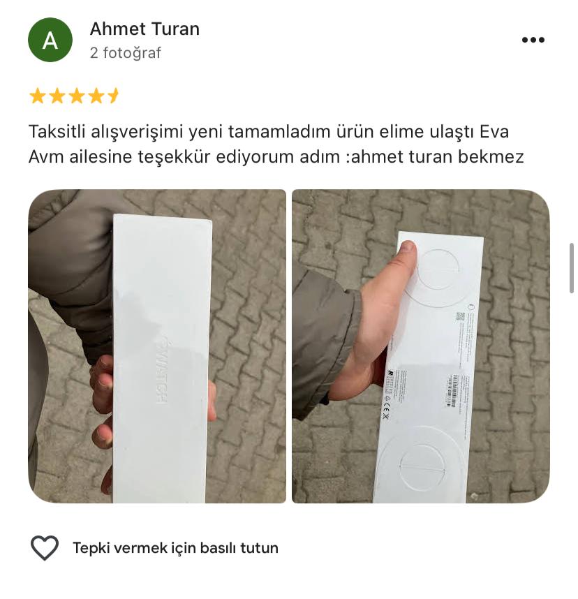Google yorum görseli - Ahmet Turan