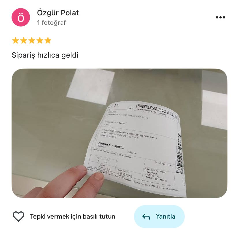 Google yorum görseli - Özgür Polat