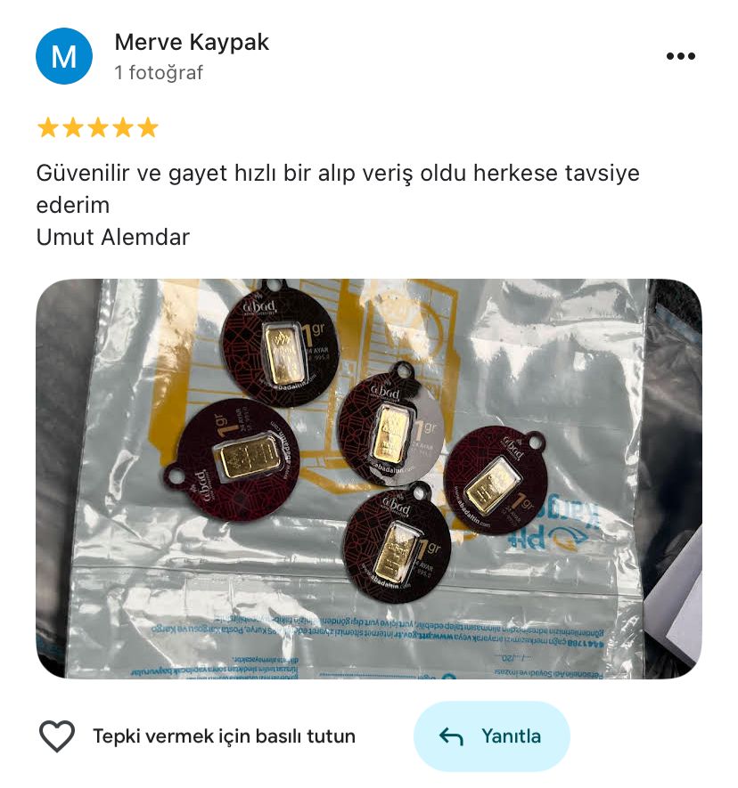 Google yorum görseli - Merve Kaypak