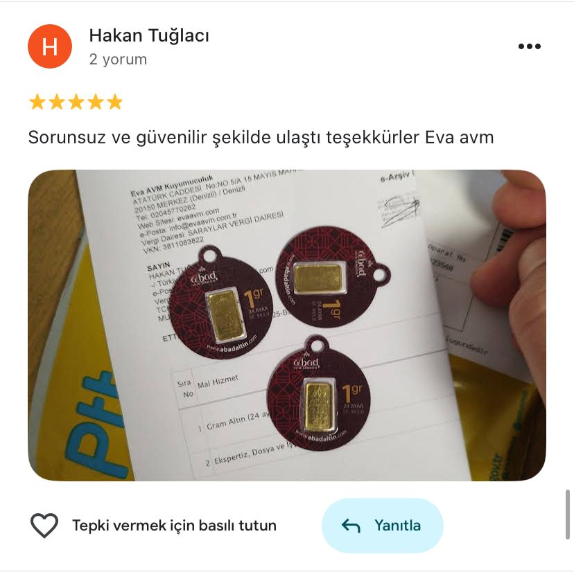 Google yorum görseli - Hakan Tuğlacı