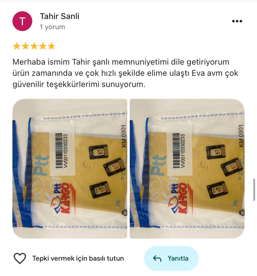 Google yorum görseli - Tahir Sanli