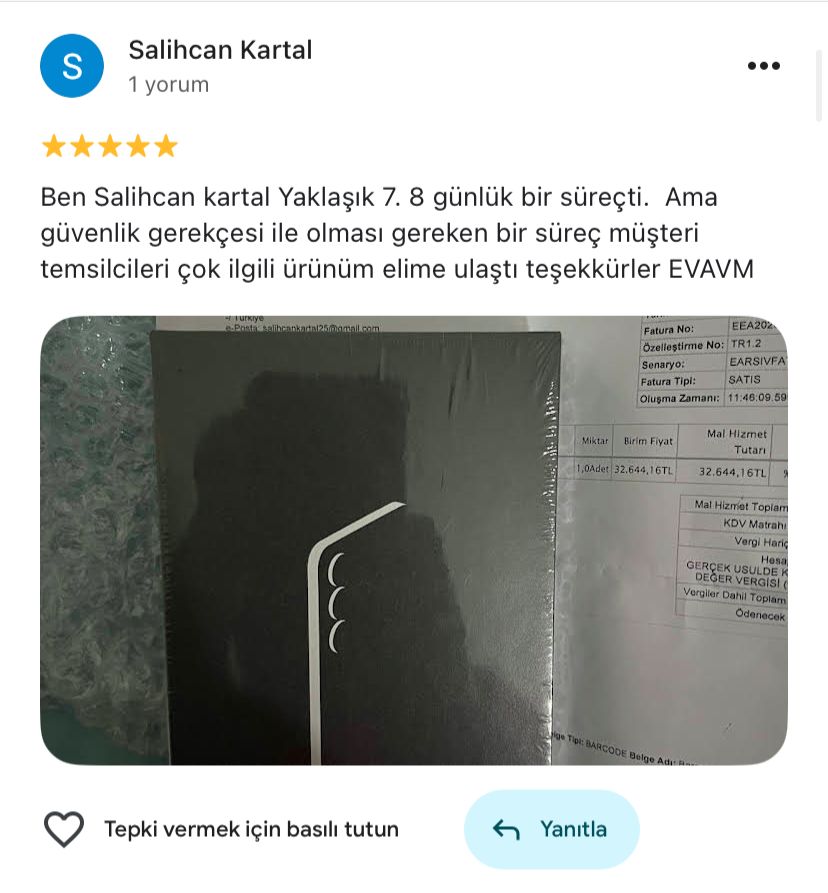 Google yorum görseli - Salihcan Kartal