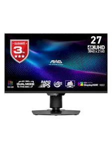MSI MAG 274UPDF E16M 27" 0.5 ms 4K 160 Hz - Full HD 320 Hz Pivot IPS Gaming Monitor
